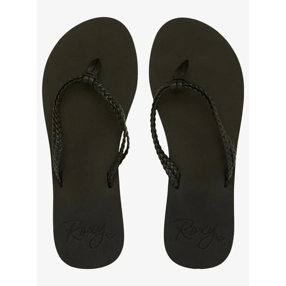 Roxy Women's Costas Slip-On Flip-Flops, Black 3 Size 8M - Picture 4 of 5